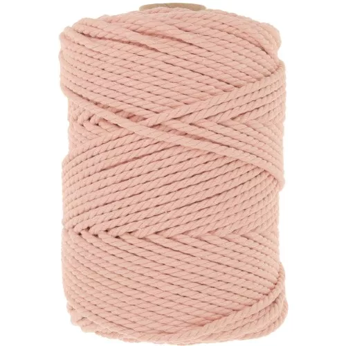Bobine de cordon en coton pour macramé 3 mm - Saumon x100m
