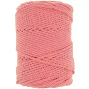 Rose - Bobine de cordon en coton pour macramé 3 mm - Rose caramel x100m Bobine de cordon en coton pour macramé 3 mm - Rose caramel x100m