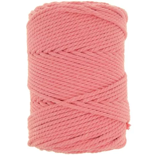 Bobine de cordon en coton pour macramé 3 mm - Rose caramel x100m