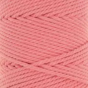 Bobine de cordon en coton pour macramé 3 mm - Rose caramel x100m