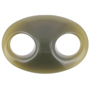 Maillon grain de café en acrylique 32x23 mm - Kaki x1