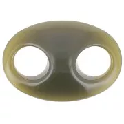 Maillon grain de café en acrylique 32x23 mm - Kaki x1