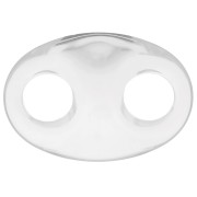 Maillon grain de café en acrylique 32x23 mm - Transparent x1|raw }}