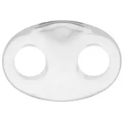 Maillon grain de café en acrylique 32x23 mm - Transparent x1