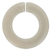 Maillon rond plat en acrylique 31.5 mm - Marbré Taupe x1