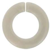Maillon rond plat en acrylique 31.5 mm - Marbré Taupe x1