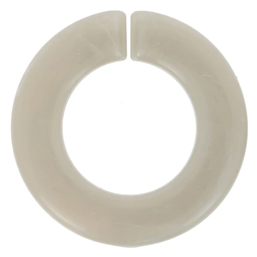 Maillon rond plat en acrylique 31.5 mm - Marbré Taupe x1