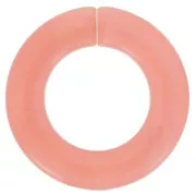 Maillon rond plat en acrylique 31.5 mm - Marbré Pêche x1