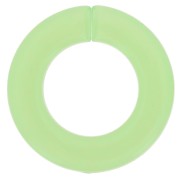 Maillon rond plat en acrylique transparent 31.5 mm - Menthe x1