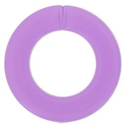 Maillon rond plat en acrylique transparent 31.5 mm - Lilas x1|raw }}