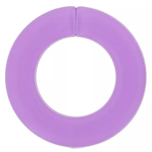 Maillon rond plat en acrylique transparent 31.5 mm - Lilas x1