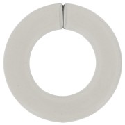 Maillon rond plat en acrylique transparent 31.5 mm - Gris x1|raw }}