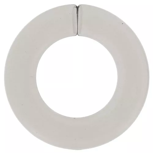 Maillon rond plat en acrylique transparent 31.5 mm - Gris x1