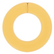 Maillon rond plat en acrylique transparent 31.5 mm - Jaune Miel x1|raw }}