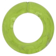 Maillon rond plat en acrylique transparent 31.5 mm - Marbré Olive x1|raw }}