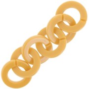 Maillon rond plat en acrylique transparent 31.5 mm - Marbré Marron clair x1