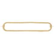 Intercalaire rectangle arrondi 29x6 mm - Doré x1