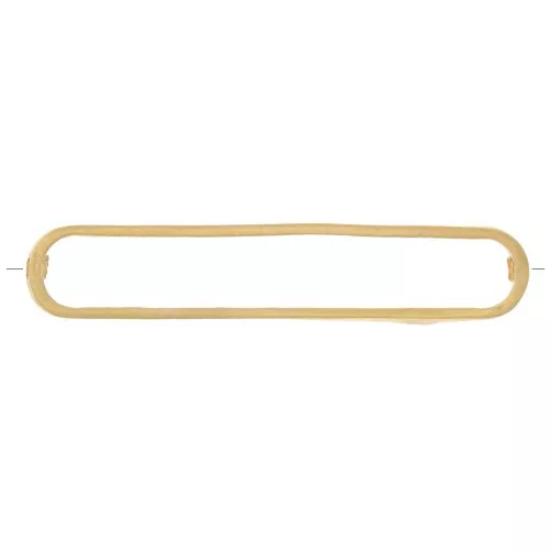 Intercalaire rectangle arrondi 29x6 mm - Doré x1