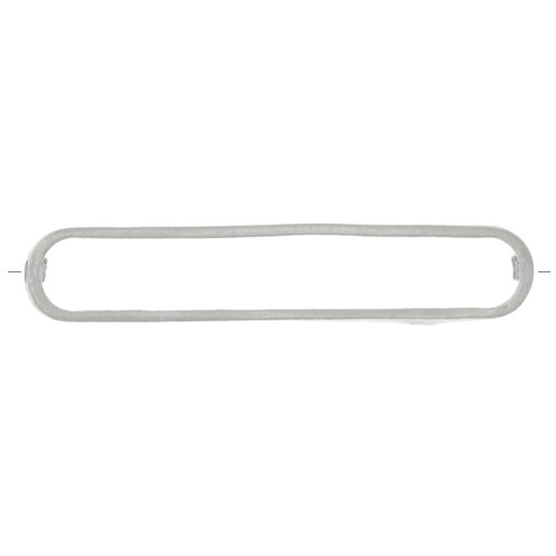 Intercalaire rectangle arrondi 29x6 mm - Argenté x1
