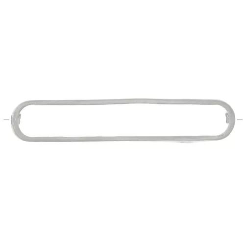 Intercalaire rectangle arrondi 29x6 mm - Argenté x1