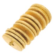 Perles rondelles Heishi  effet brossé 6x0.8 mm - Doré x5g environ 30 pièces