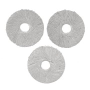 Perles rondelles Heishi  effet brossé 6x0.8 mm - Argenté x5g environ 30 pièces|raw }}