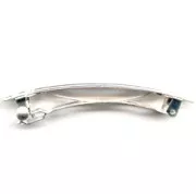 Barrette à cheveux 78 mm argenté x1