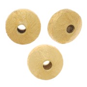 Perles toupies aplaties effet brossé 6x4 mm - Doré x5g environ 15 pièces