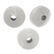 Perles toupies aplaties effet brossé 6x4 mm - Argenté x5g environ 15 pièces|raw }}