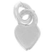 Breloque coeur 6.5x4 mm avec anneau ouvert - Argent 925 x1|raw }}
