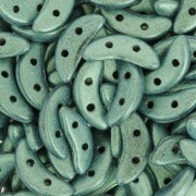 Czechmates Crescent 2 trous 3x10 mm - Light Green Metallic Suede x5g|raw }}