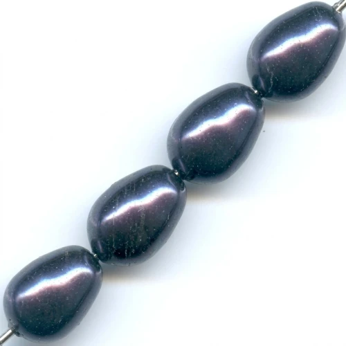 Perles poires nacrées PureCrystal 5821 11x8 mm Dark Purple Pearl x5