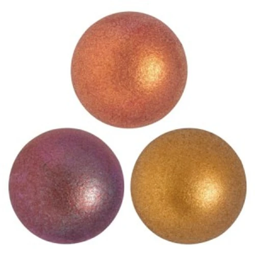 Cabochons ronds en verre par Puca® 8 mm - Gold Iris Mat x10