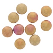 Cabochons ronds en verre par Puca® 8 mm - Gold Iris Mat x10