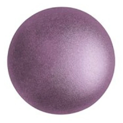 Cabochons ronds en verre par Puca® 8 mm - Dark Plum Metallic Mat x10