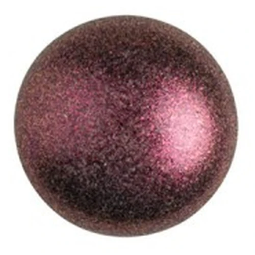 Cabochons ronds en verre par Puca® 8 mm - Dark Violet Metallic Mat x10