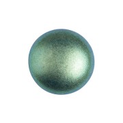 Cabochons ronds en verre par Puca® 8 mm - Green Turquoise Metallic Mat x10
