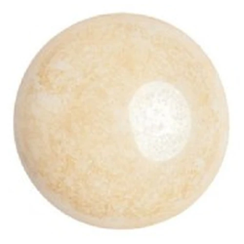 Cabochons ronds en verre par Puca® 8 mm - Opaque Beige Ceramic Look x10