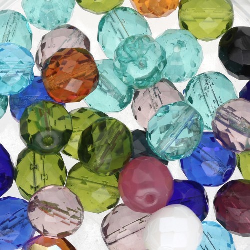 Assortiment de facettes 10 mm - Multicolore x50g