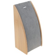 Porte bijoux pour collier - 15.5x6 cm Bambou - Suédine Gris x1|raw }}