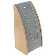 Porte bijoux pour collier - 15.5x6 cm Bambou - Suédine Gris x1