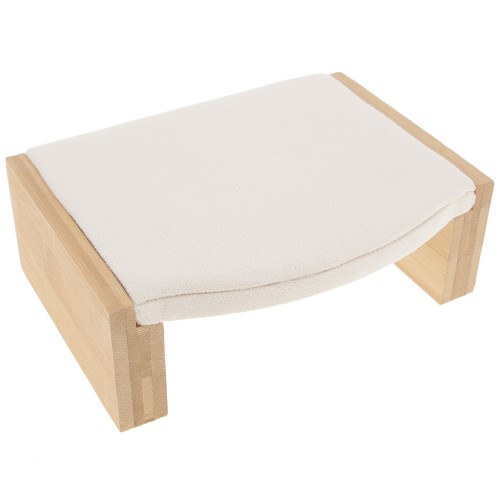 Porte bijoux - plateau de présentation - 17.5x13 cm - Bambou - Suédine Beige x1