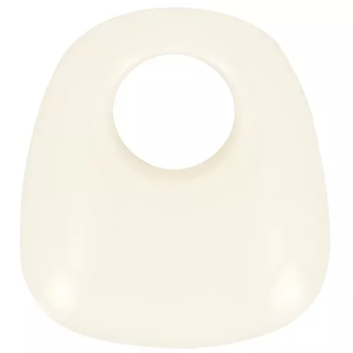 Pendentif trapèze en résine opaque 23x21 mm - Ecru x1