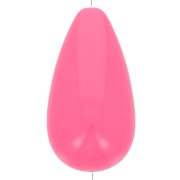 Perle poire en résine opaque 26x14 mm - Rose Fluo x1|raw }}