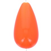 Perle poire en résine opaque 26x14 mm - Orange Fluo x1|raw }}