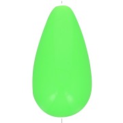 Perle poire en résine opaque 26x14 mm - Vert Fluo x1