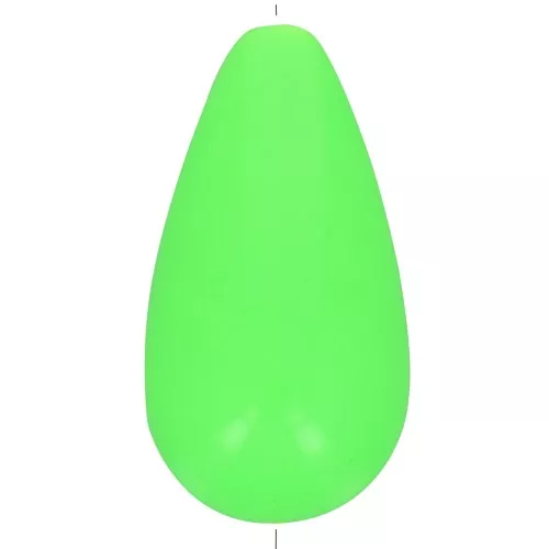 Perle poire en résine opaque 26x14 mm - Vert Fluo x1