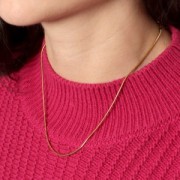 Tour de cou maille serpentine 1.3 mm - Acier inoxydable 304L x49cm