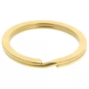 Porte clés anneau à personnaliser 30 mm - Acier inoxydable Doré x1