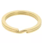 Porte clés anneau à personnaliser 25 mm - Acier inoxydable Doré x1